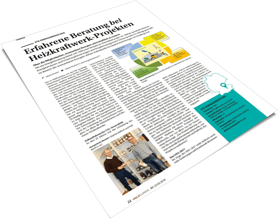 Deckblatt Holzkurier 2018 - eta Energieberatung